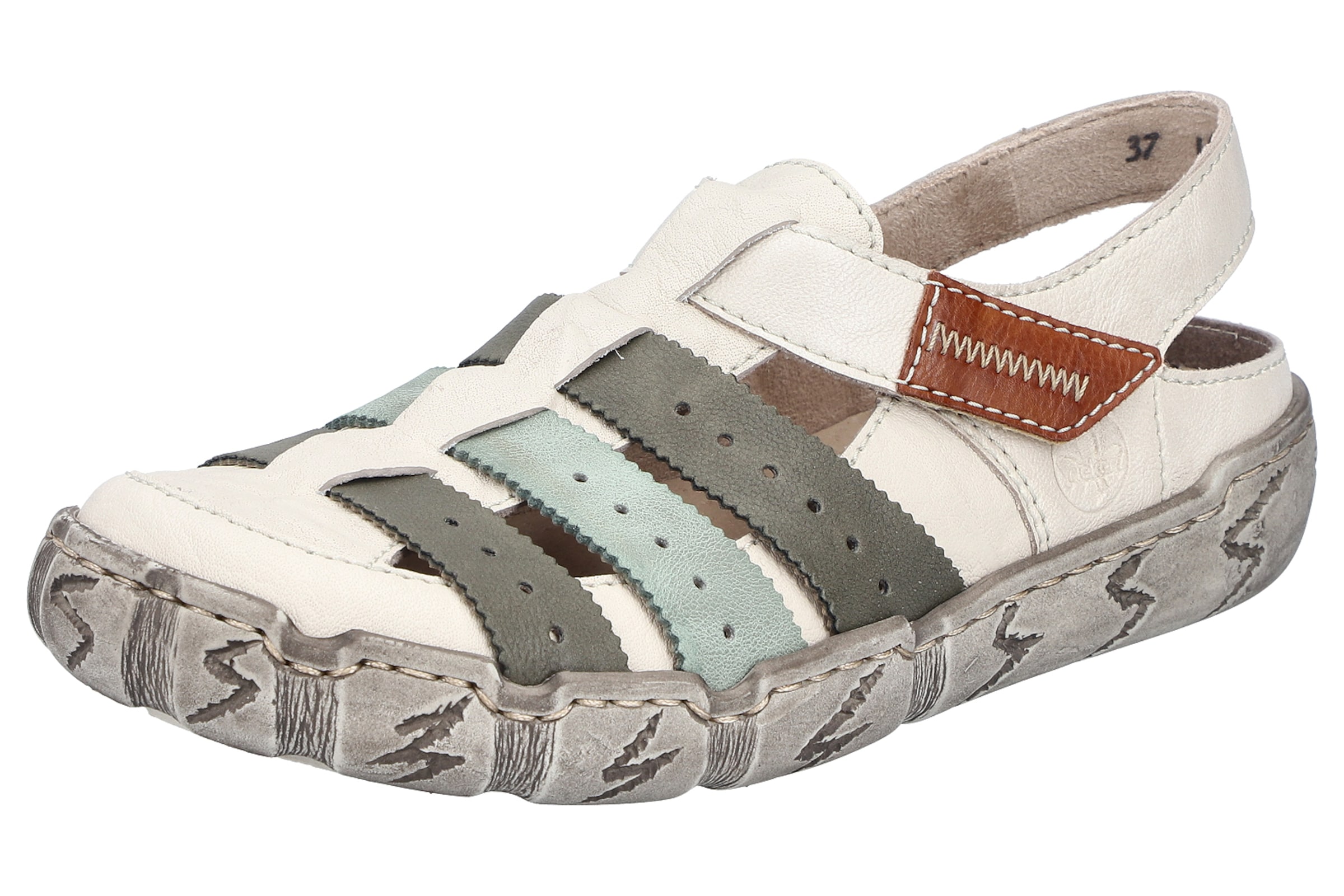 Sandales Rieker en beige : devant