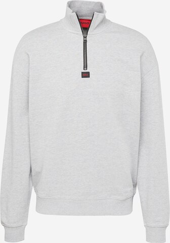 HUGO Sweatshirt 'DURTY' in Grey: front