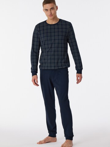 SCHIESSER Long Pajamas ' Fine Interlock ' in Blue