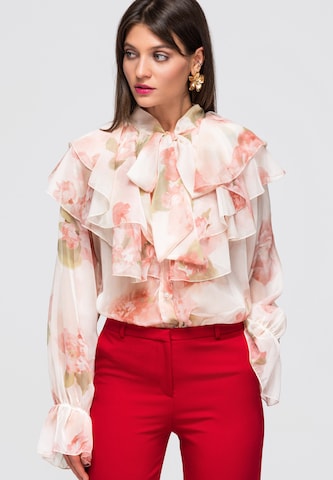 Ombre Bluse in Beige
