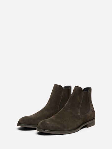 SELECTED HOMME Chelsea Stiefel in Braun