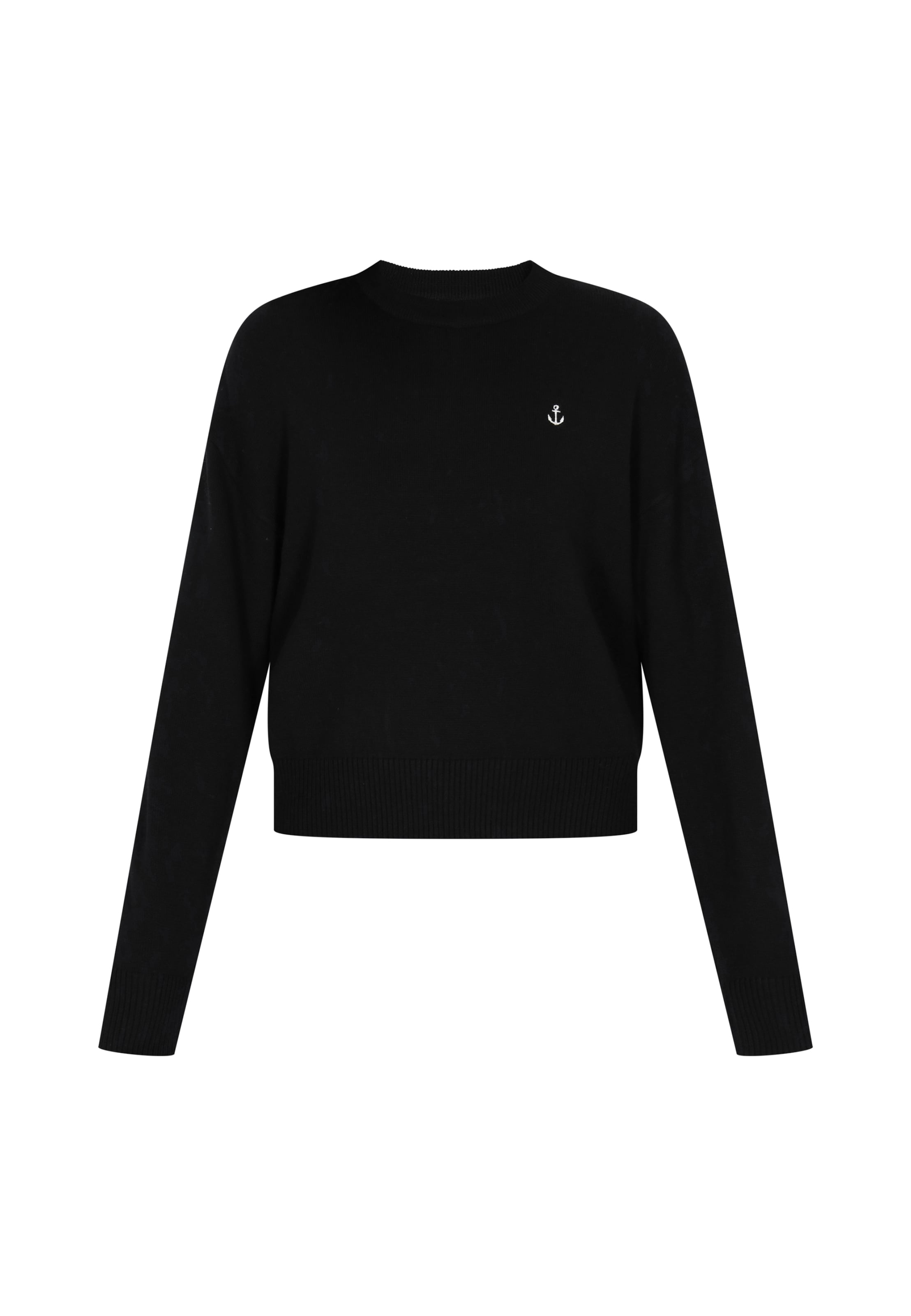 DreiMaster Maritim Pullover in Schwarz: Vorderseite