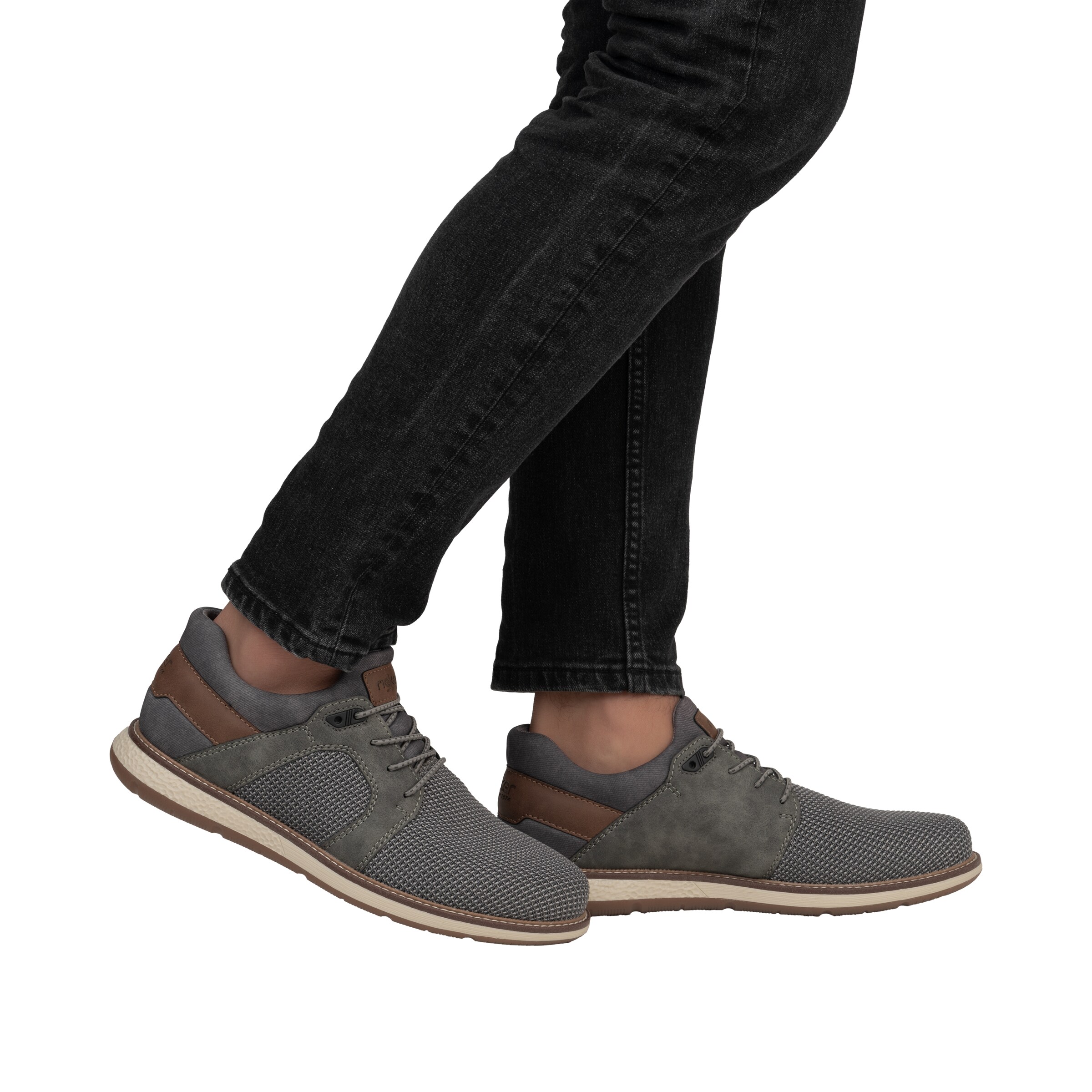 Rieker Schnürschuh in Grau