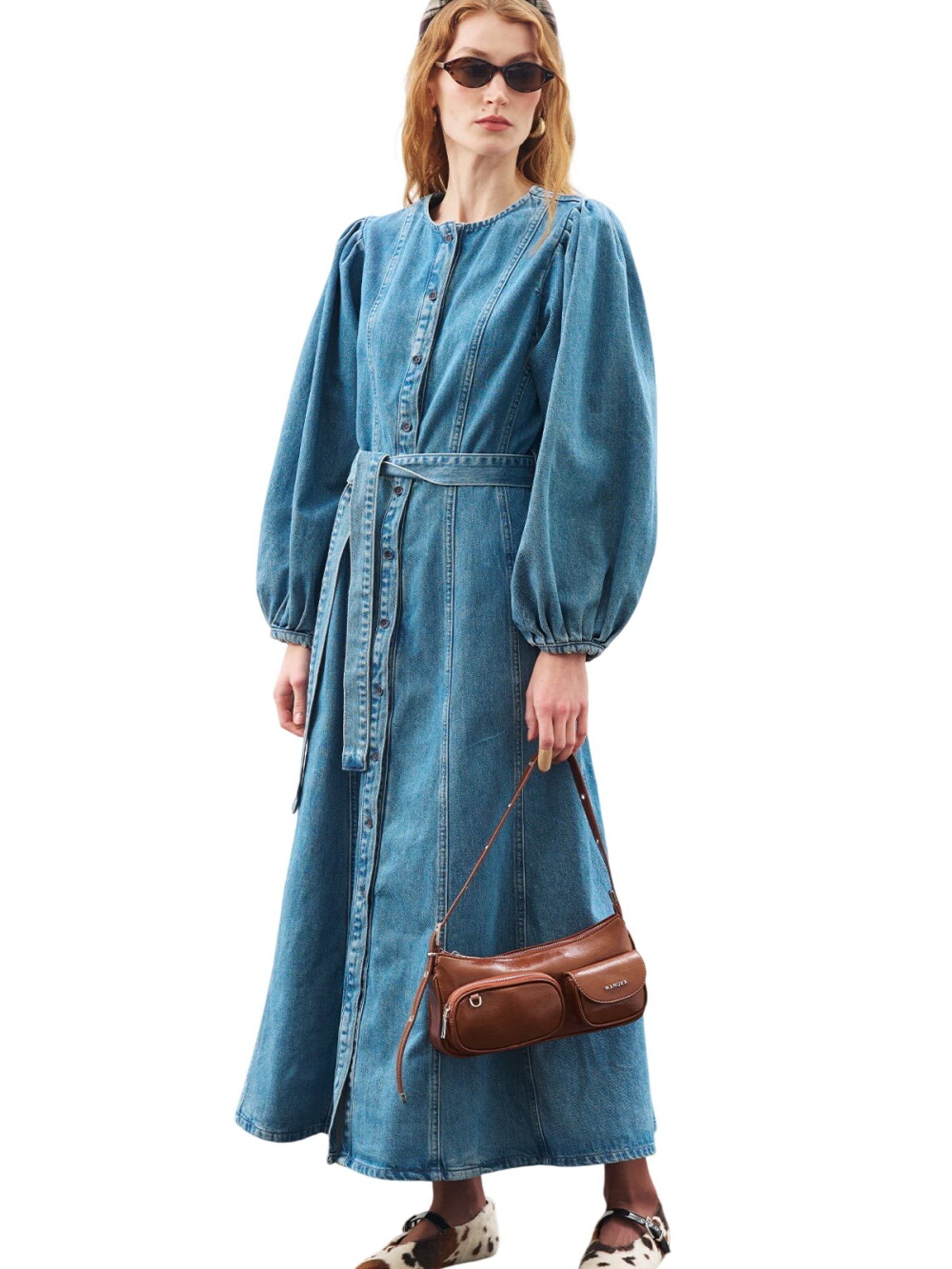 MANUKA Dress in Blue: front