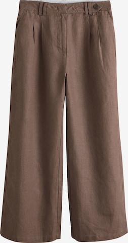 Wide leg Pantaloni con pieghe 'N. Premium' di Next in marrone: frontale