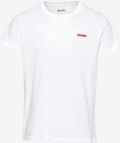 Brosbi T-Shirt 'THE BOOBS', krāsa - sarkans / balts, Preces skats