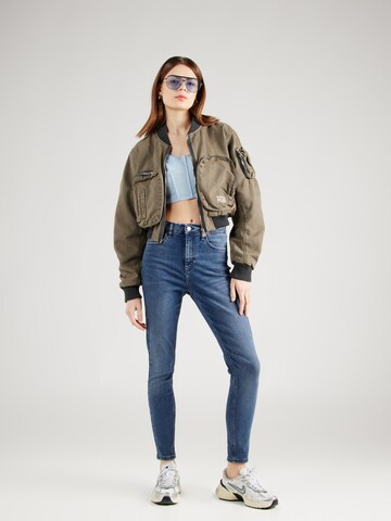 Coupe slim Jean 'Jamie' TOPSHOP en bleu