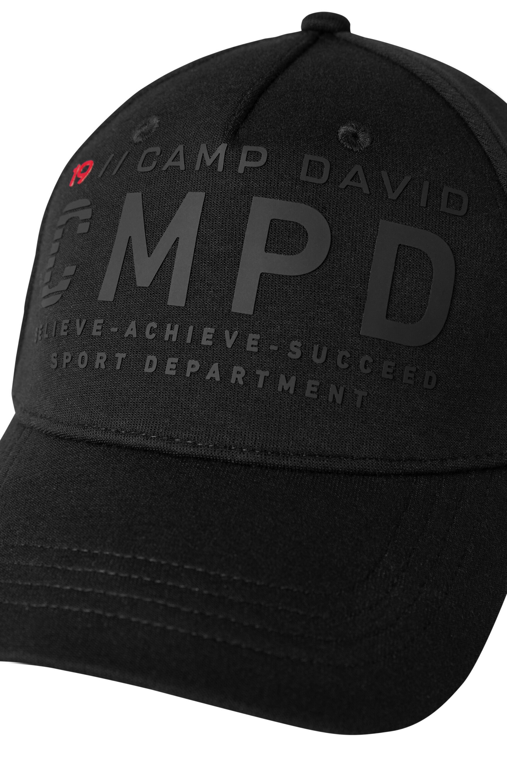 CAMP DAVID Athletic Cap in Black