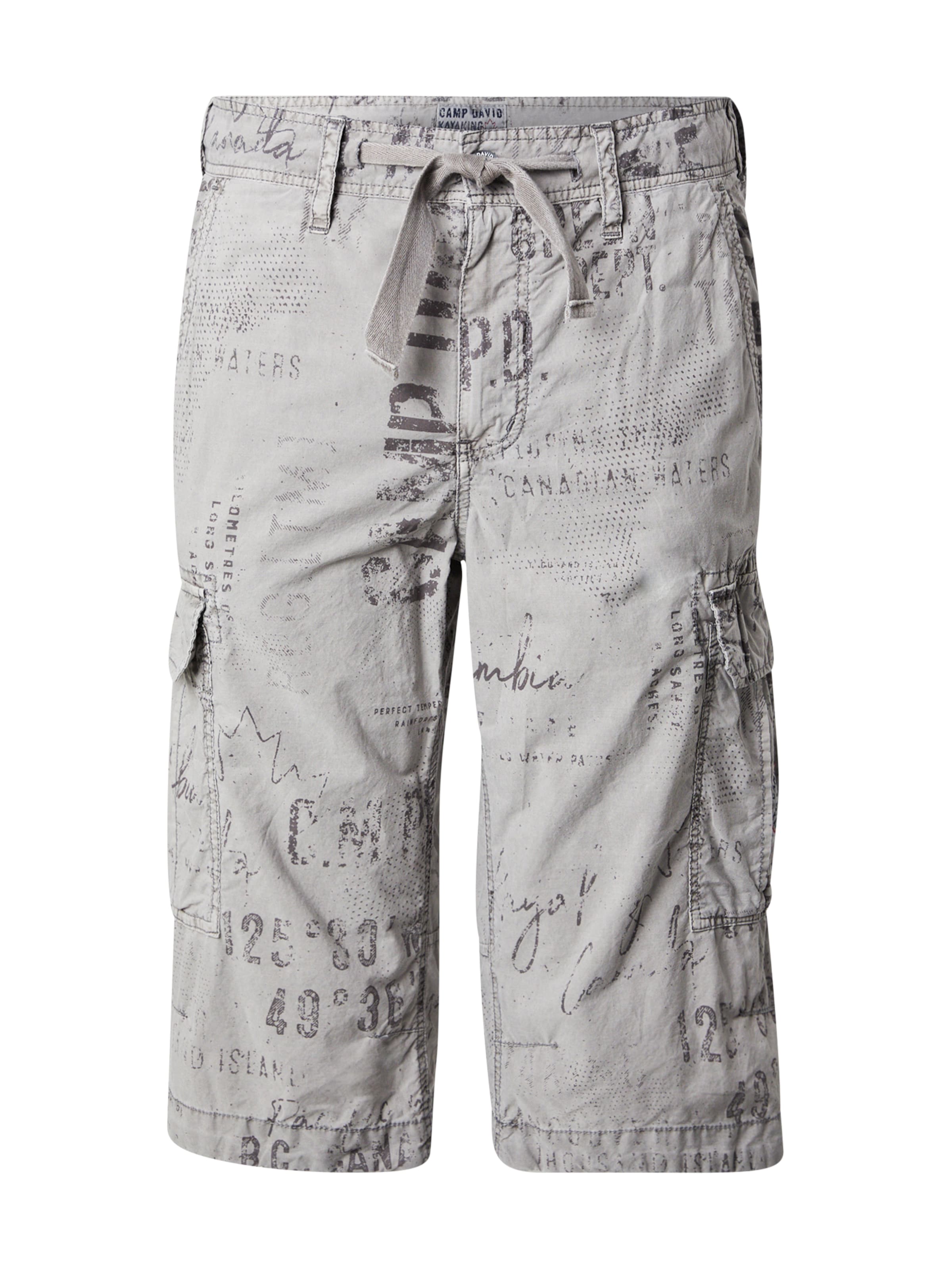 Regular Pantalon cargo CAMP DAVID en gris : devant