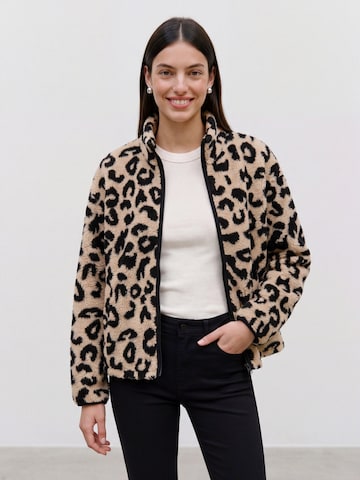 VERO MODA Fleece jas 'VMCLEOLEO' in Beige: voorkant