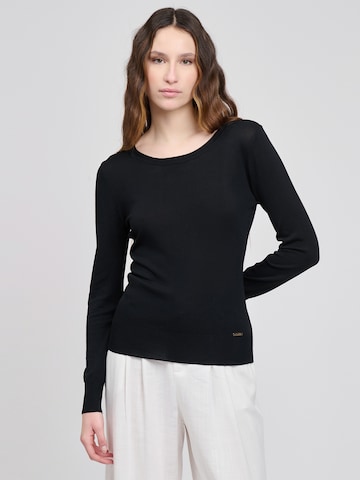 Influencer Pulóver - fekete: elől