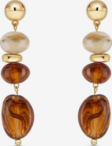 Boucles d'oreilles 'The Nova' Club Manhattan en marron : devant