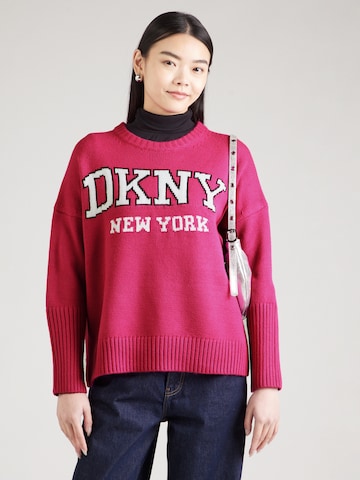 Pulover de la DKNY pe roz: față