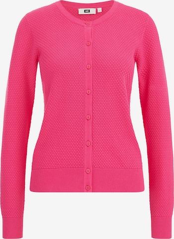 Cardigan WE Fashion en rose : devant