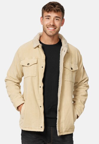 INDICODE JEANS Between-Season Jacket 'Tonni' in Beige: front