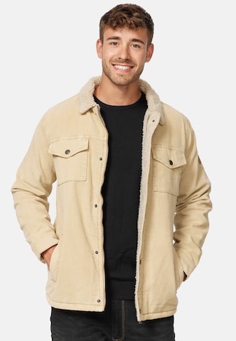 INDICODE JEANS Between-Season Jacket 'Tonni' in Beige: front