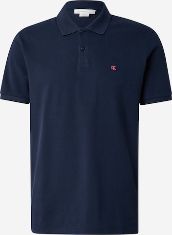 Tricou de la Calvin Klein Jeans pe albastru: față