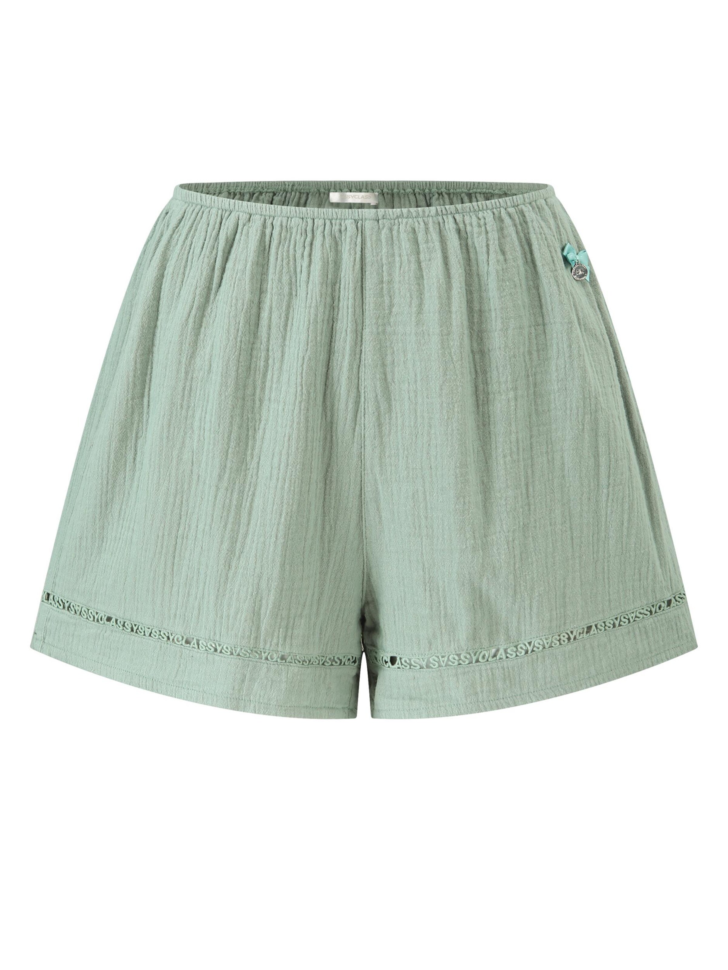 SASSYCLASSY Pyjamahose‌‌‌‌‌‌ in Grün: Vorderseite