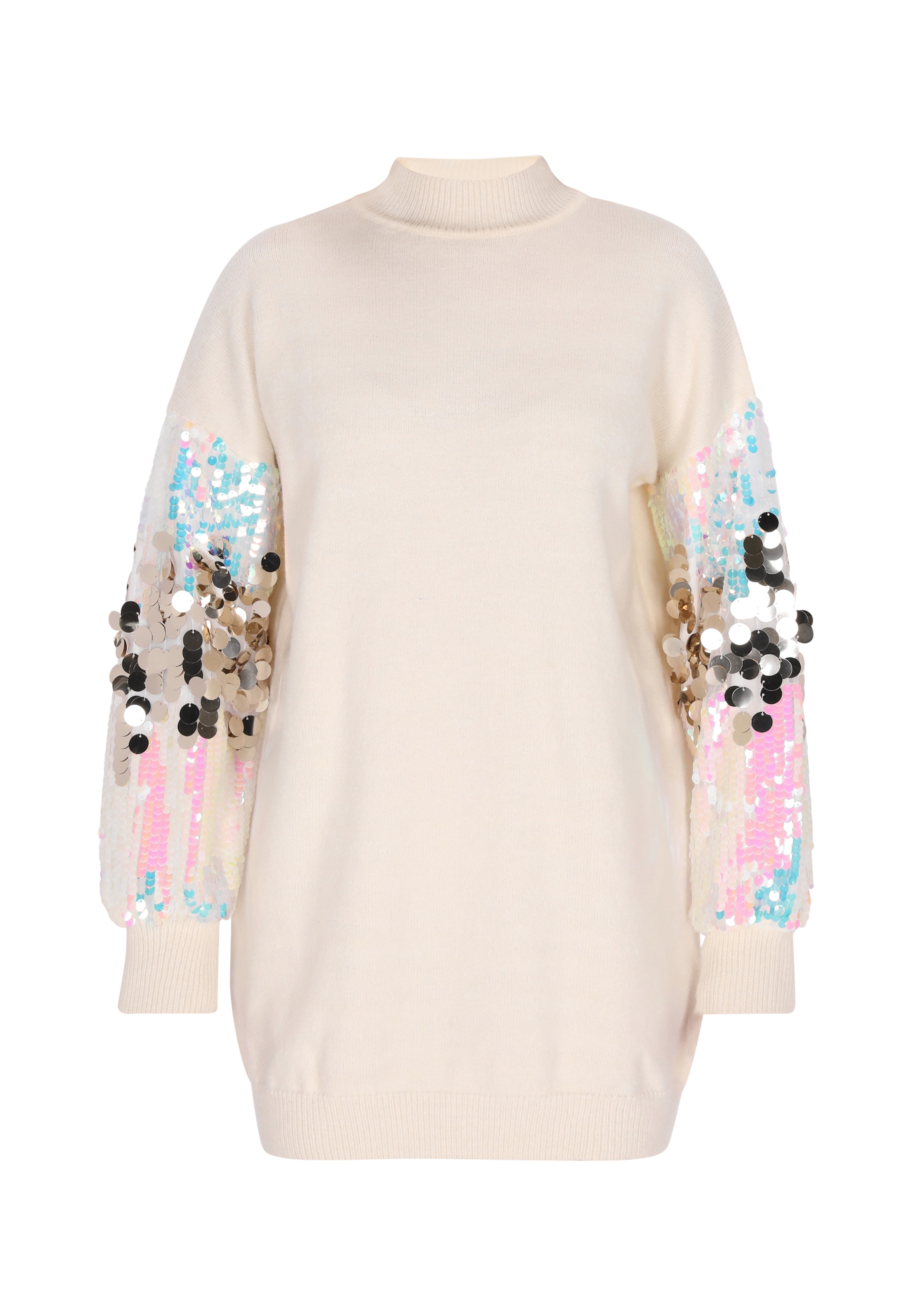 IZIA Sukienka z dzianiny w kolorze biały: przód