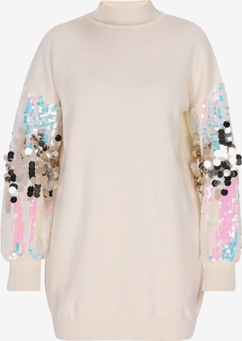 Abito in maglia di IZIA in bianco: frontale