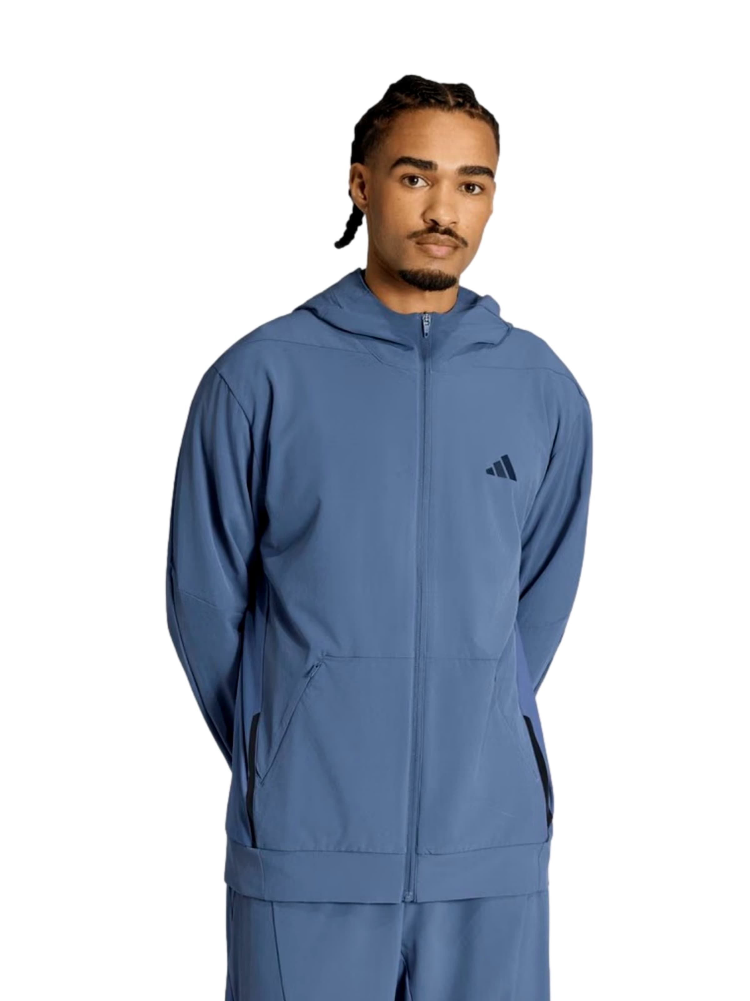 ADIDAS PERFORMANCE Суичъри с качулка 'D4T Hybrid' в синьо: отпред
