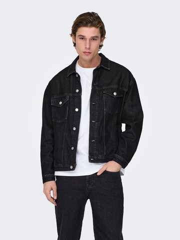 Only & Sons - Chaqueta de entretiempo 'Rick' en negro: frente