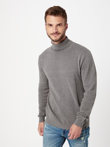 INDICODE JEANS Sweater 'Sparks' in Grey: front