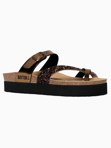 Bayton T-Bar Sandals 'Andromac' in Brown