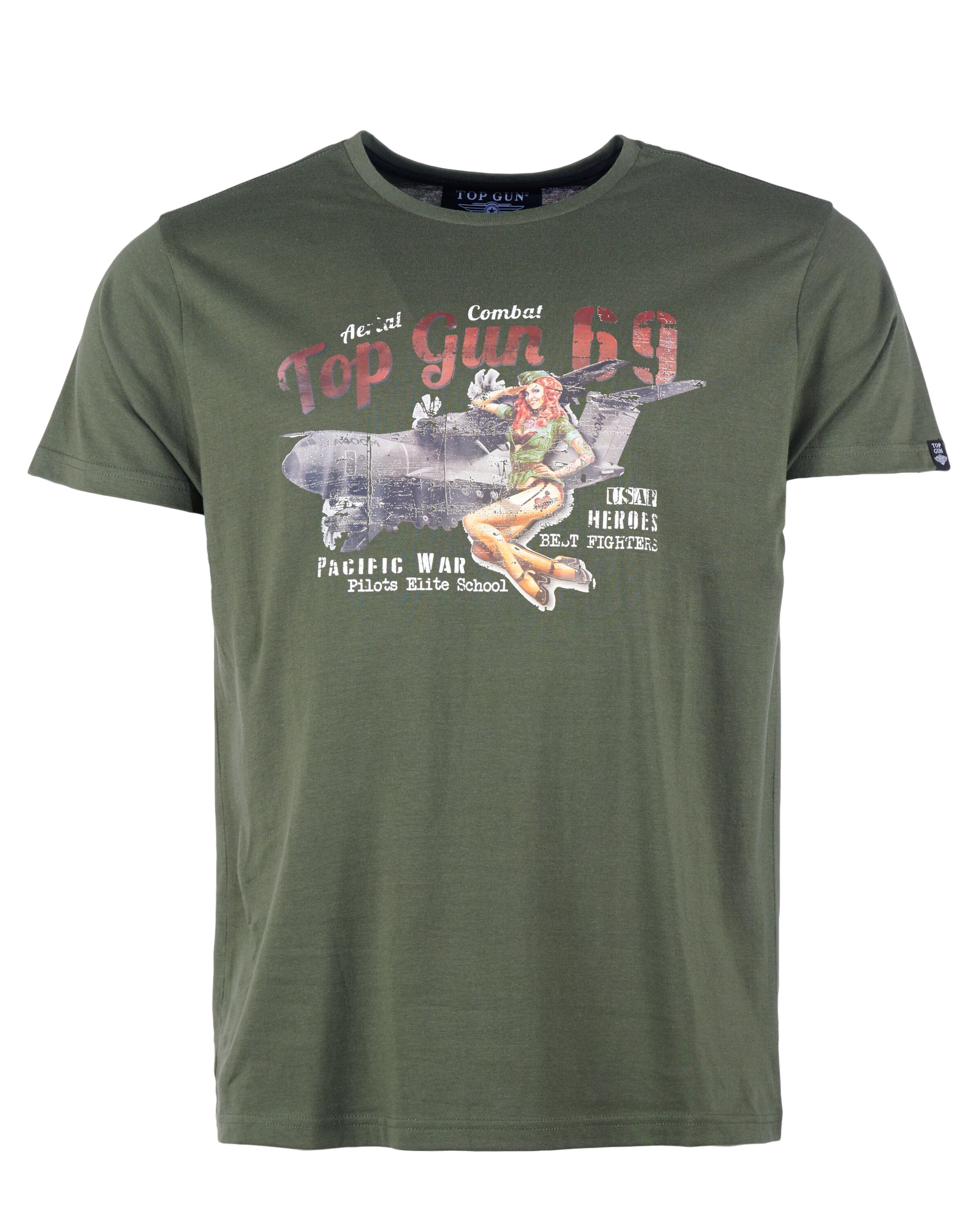 TOP GUN Shirt ' ' in Olive, Item view