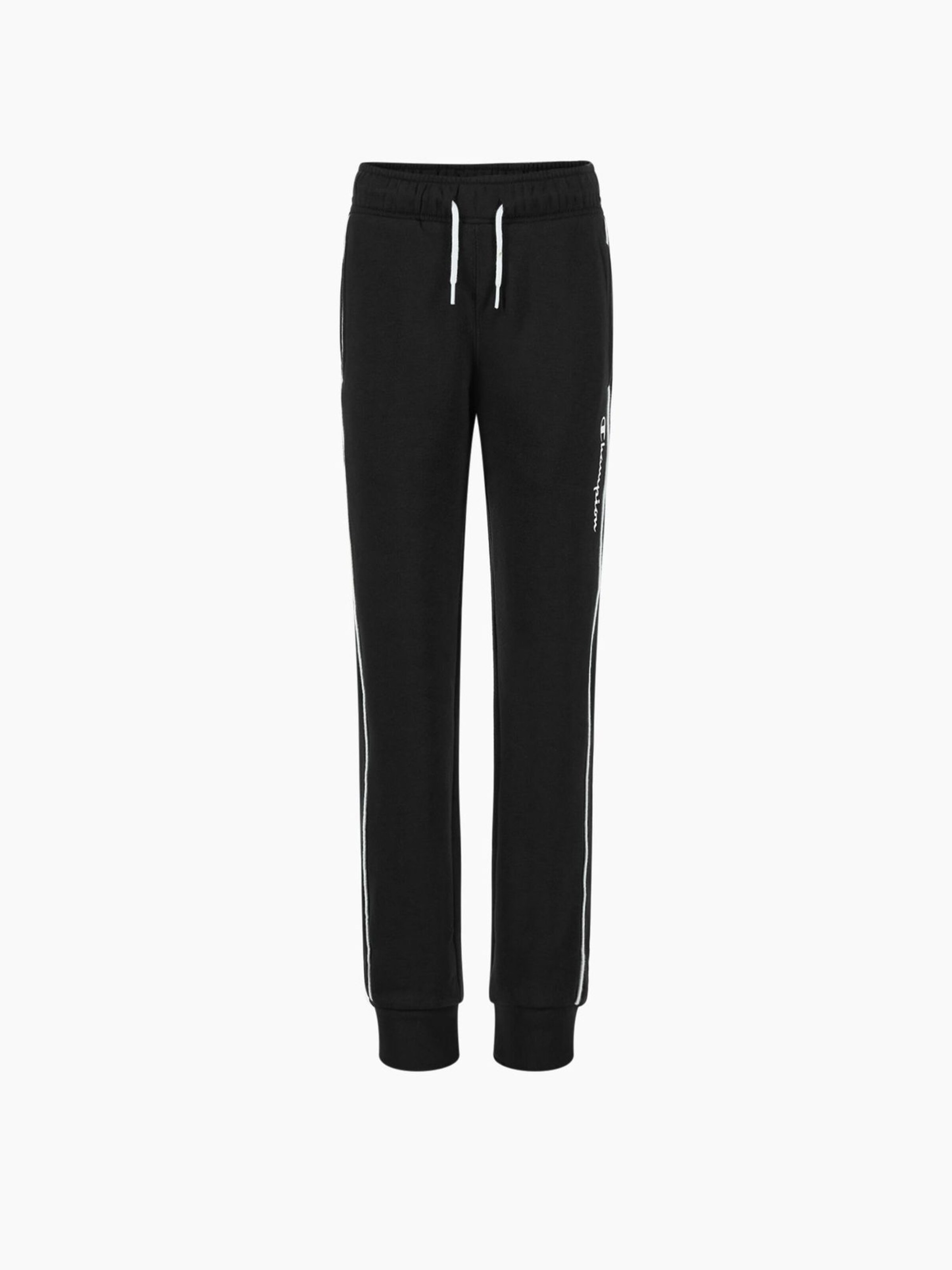 Champion Tapered Broek 'Logo' in Zwart: voorkant