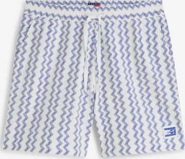 Tommy JeansHlače 'Open Textured Logo Label' - plava boja: prednji dio