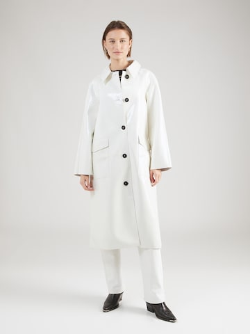 Nasty Gal Ανοιξιάτικο και φθινοπωρινό παλτό σε λευκό: μπροστά
