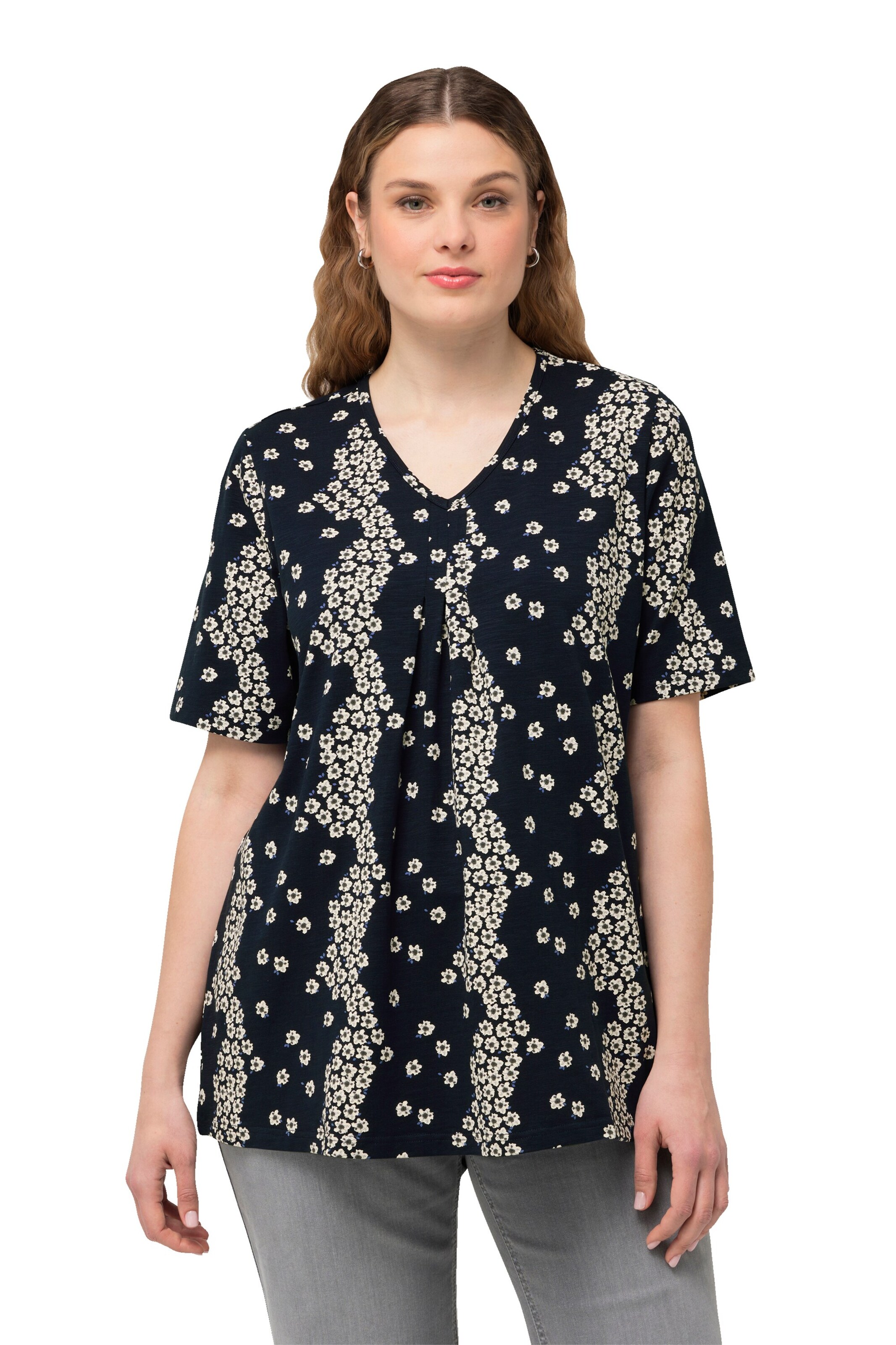 Ulla Popken Shirt in Blauw: voorkant