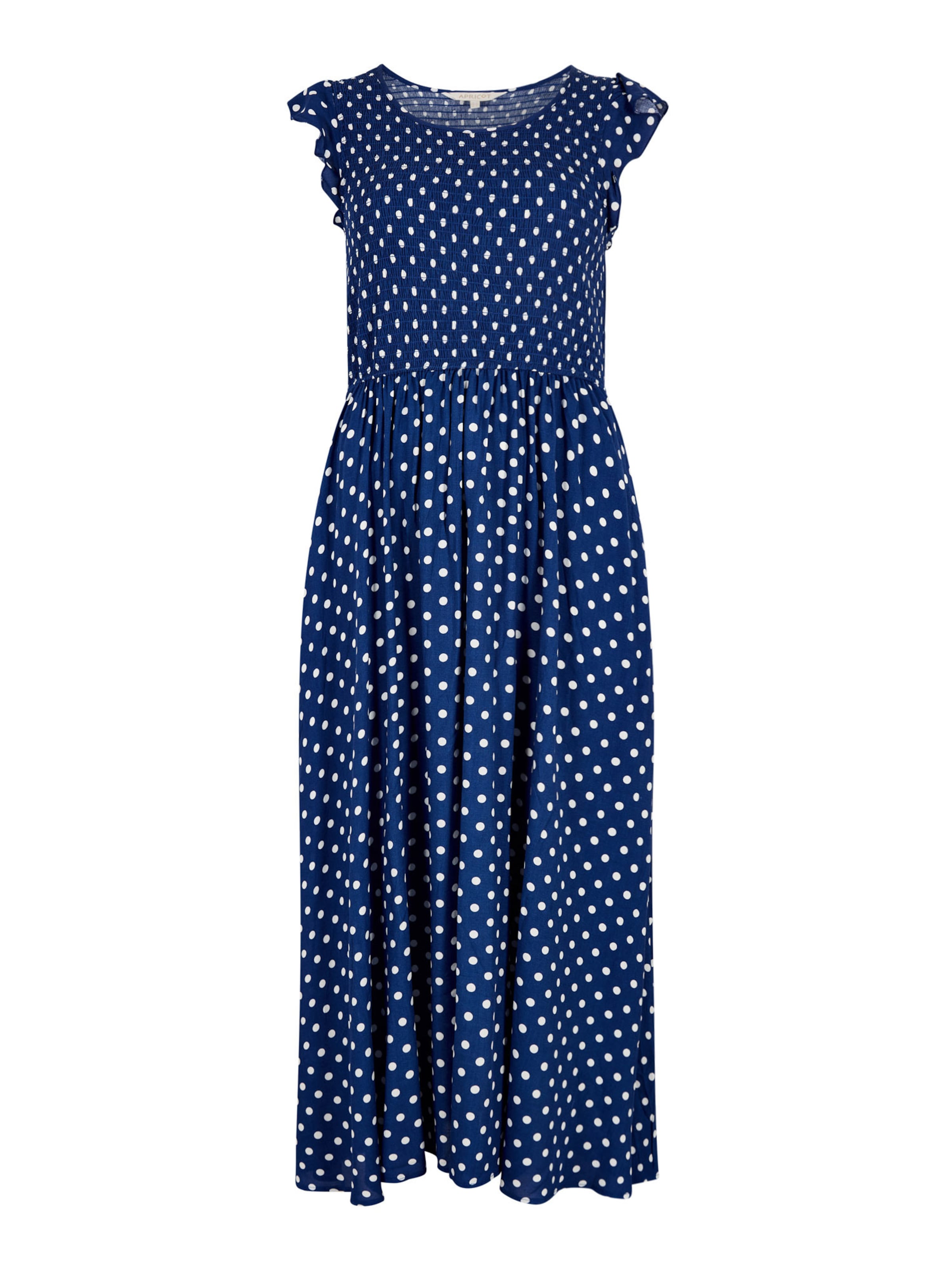 Apricot Kleid in Blau: Vorderseite