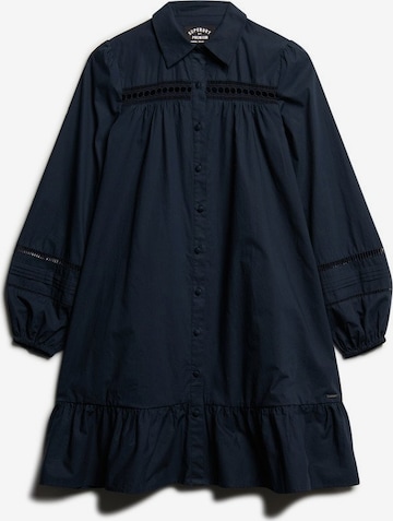 Superdry Shirt Dress in Blue: front