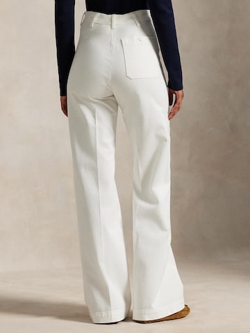 Polo Ralph Lauren Wide leg Pressveckad byxa i vit