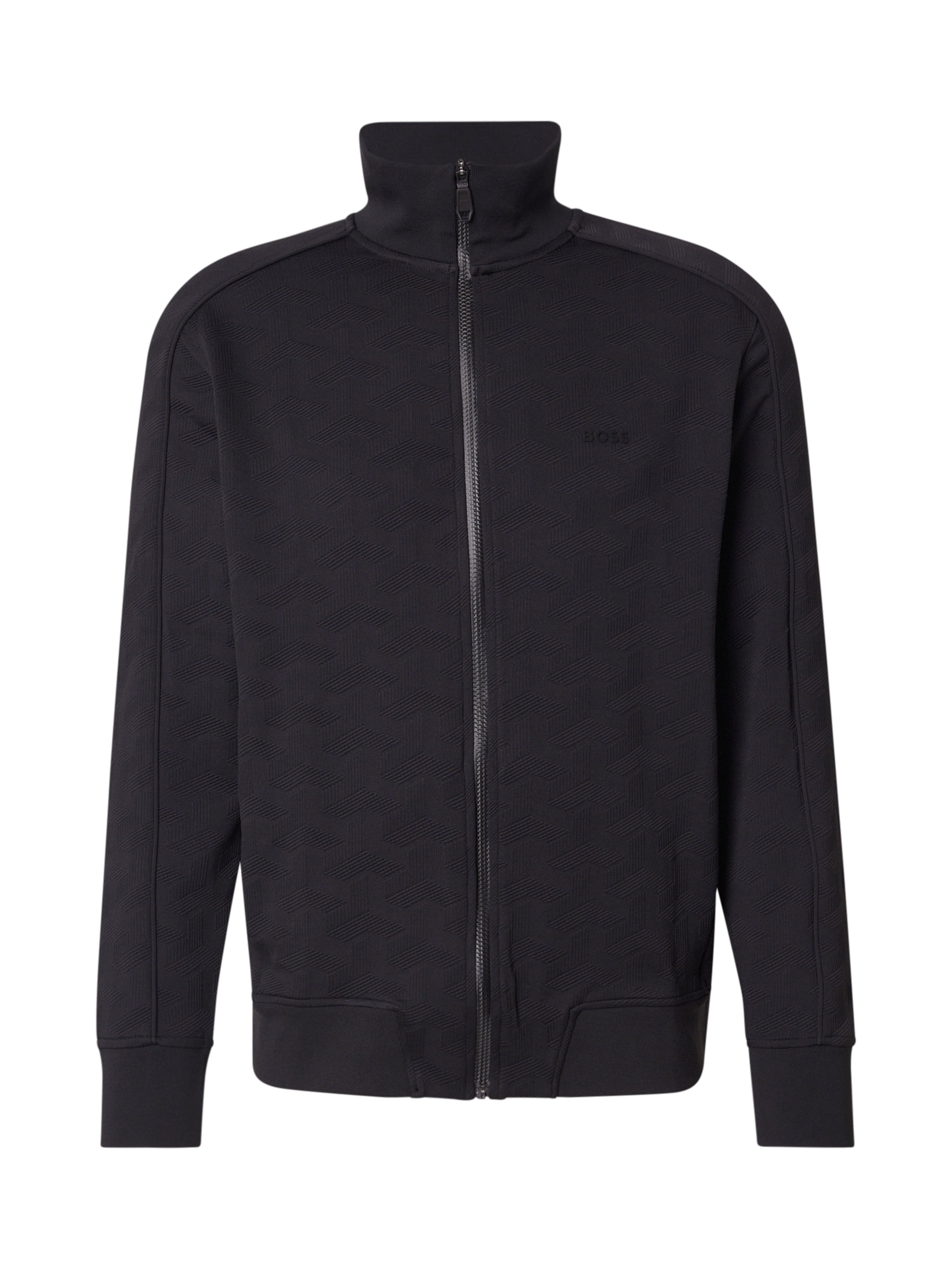 BOSS Tepláková bunda 'Mirror' - Čierna: predná strana