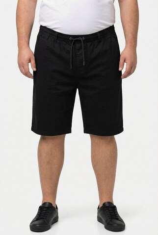 Men Plus Regular Broek in Zwart