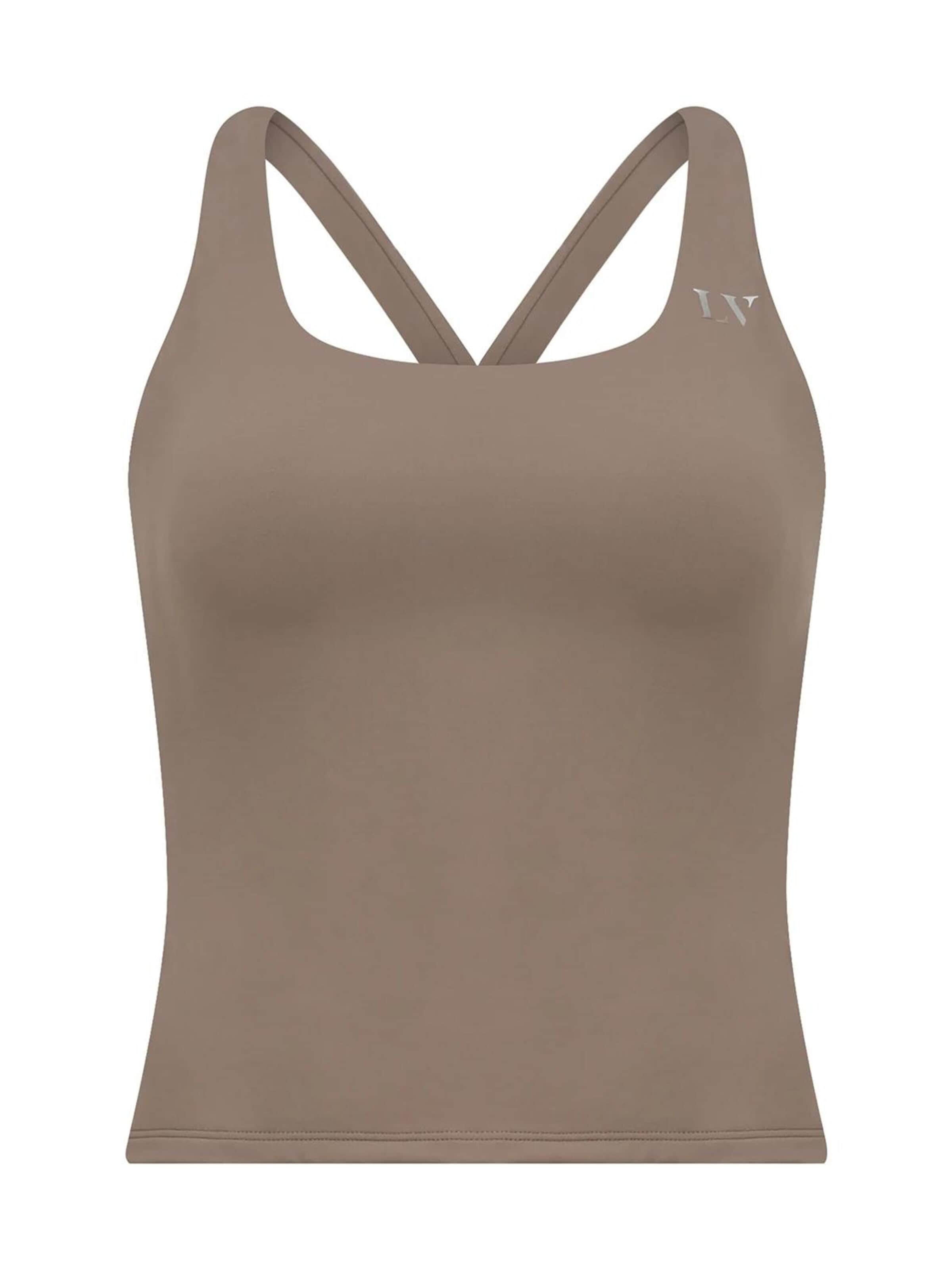 La V Sporttop 'Faye' in Grijs: voorkant