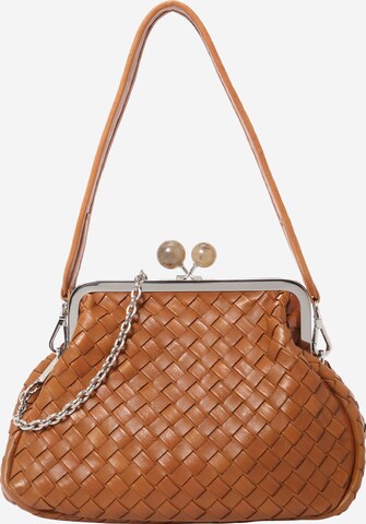 Weekend Max Mara - Mala de ombro 'PANCIA' em castanho: frente