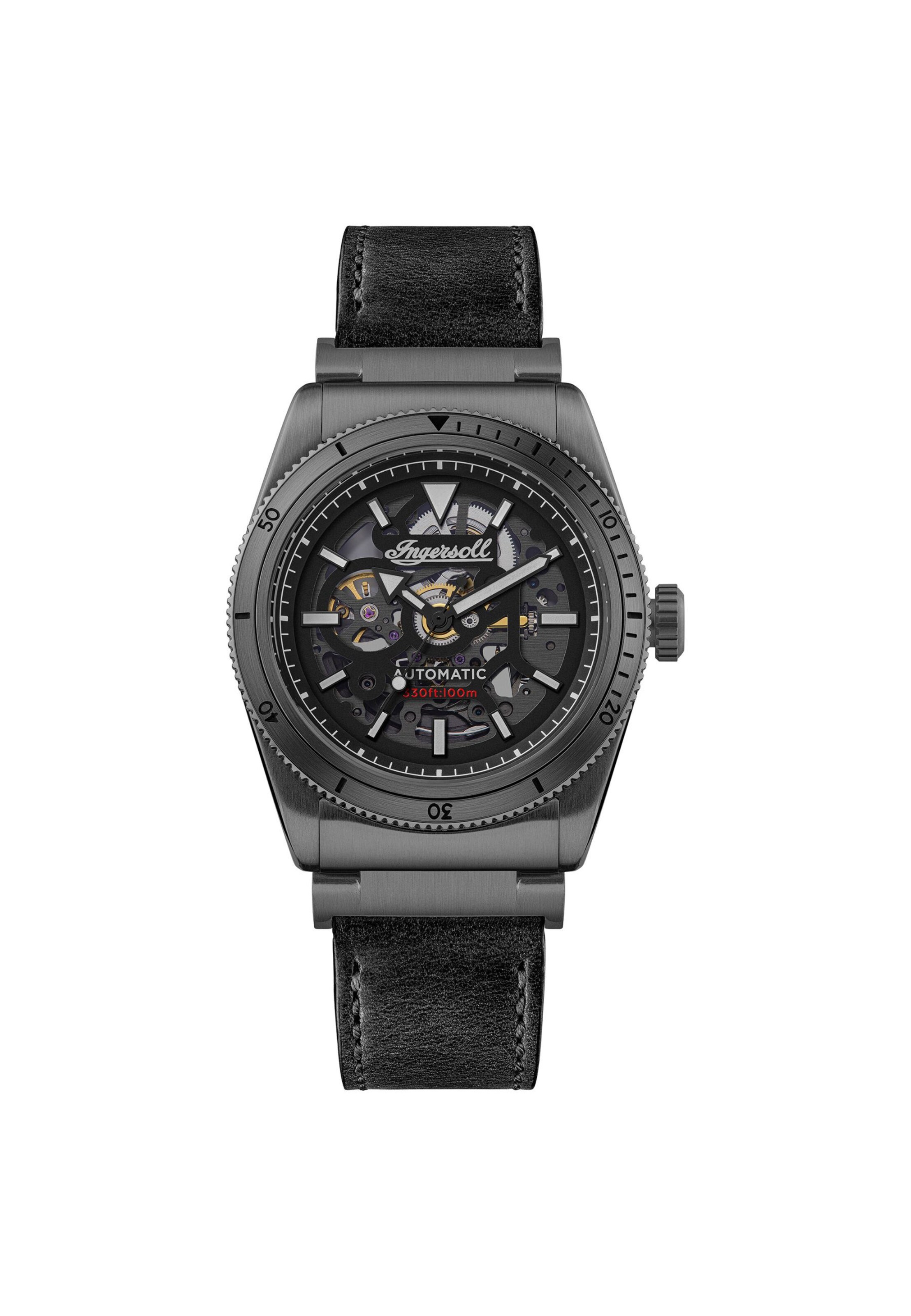 INGERSOLL Analoguhr 'I13902' in Schwarz: Vorderseite