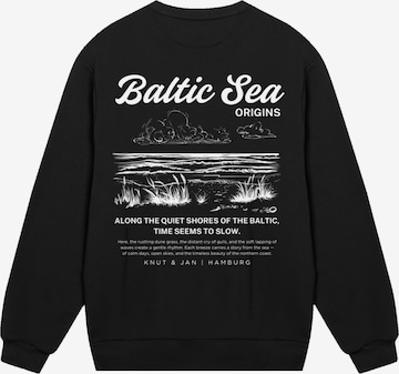 F4NT4STIC Sweatshirt 'Knut & Jan Hamburg' in Zwart: voorkant