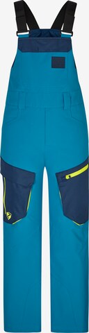 ZIENER Workout Pants 'AKANDO-BIB' in Blue: front