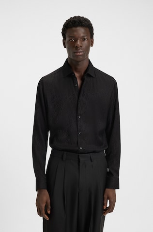 HUGO Regular Fit Hemd in Schwarz: Vorderseite