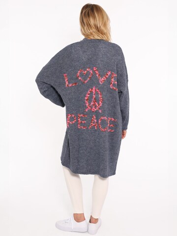 Zwillingsherz Вязаная кофта 'Love and Peace' в Синий