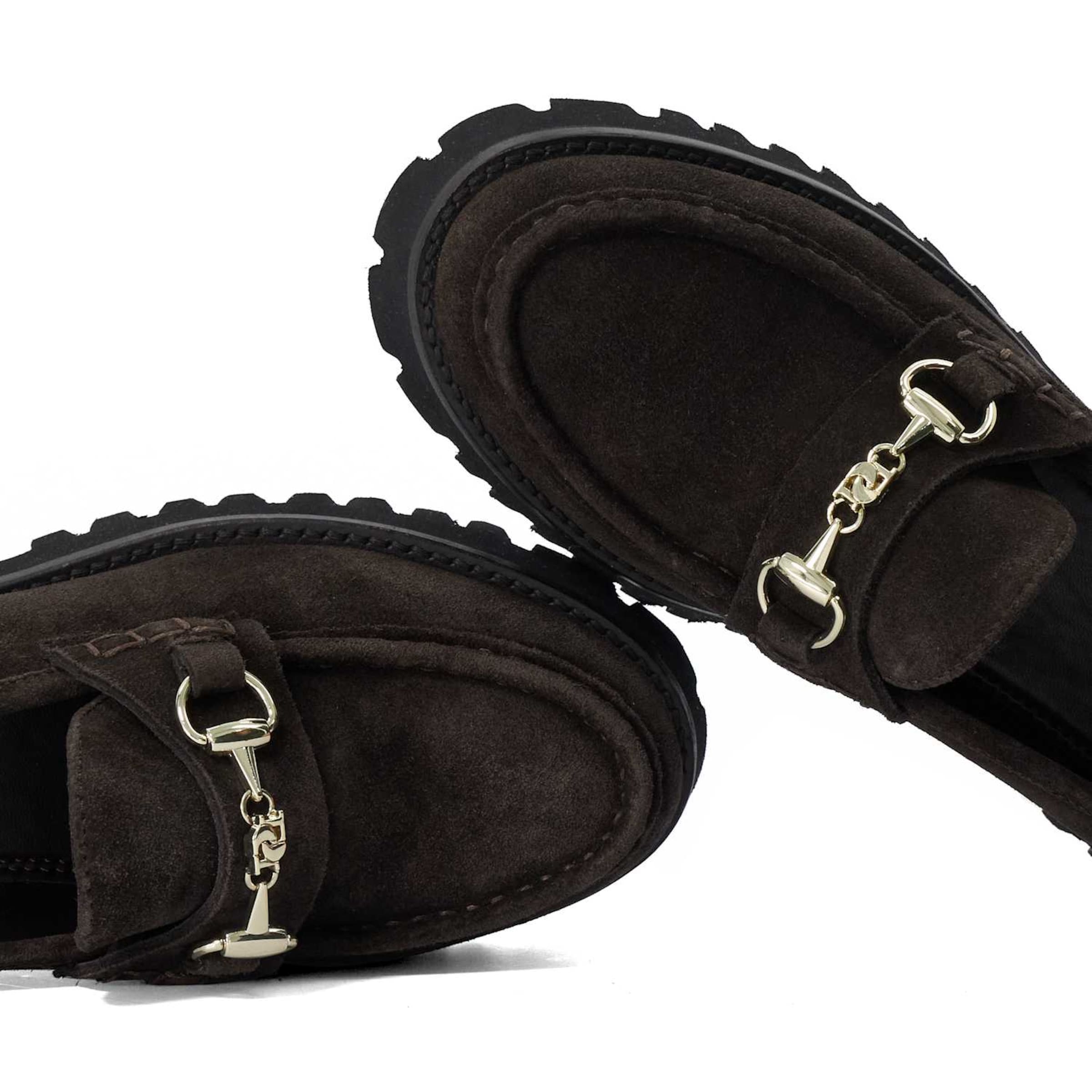 Dune LONDON Slipper 'Grissini' in Braun