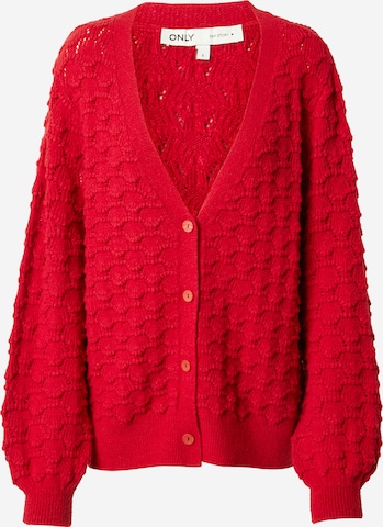 Cardigan 'MAXINE' ONLY en rouge : devant