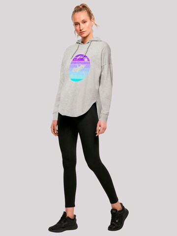 Sweat-shirt 'Retro Alien Weltraum Sonnenuntergang' F4NT4STIC en gris