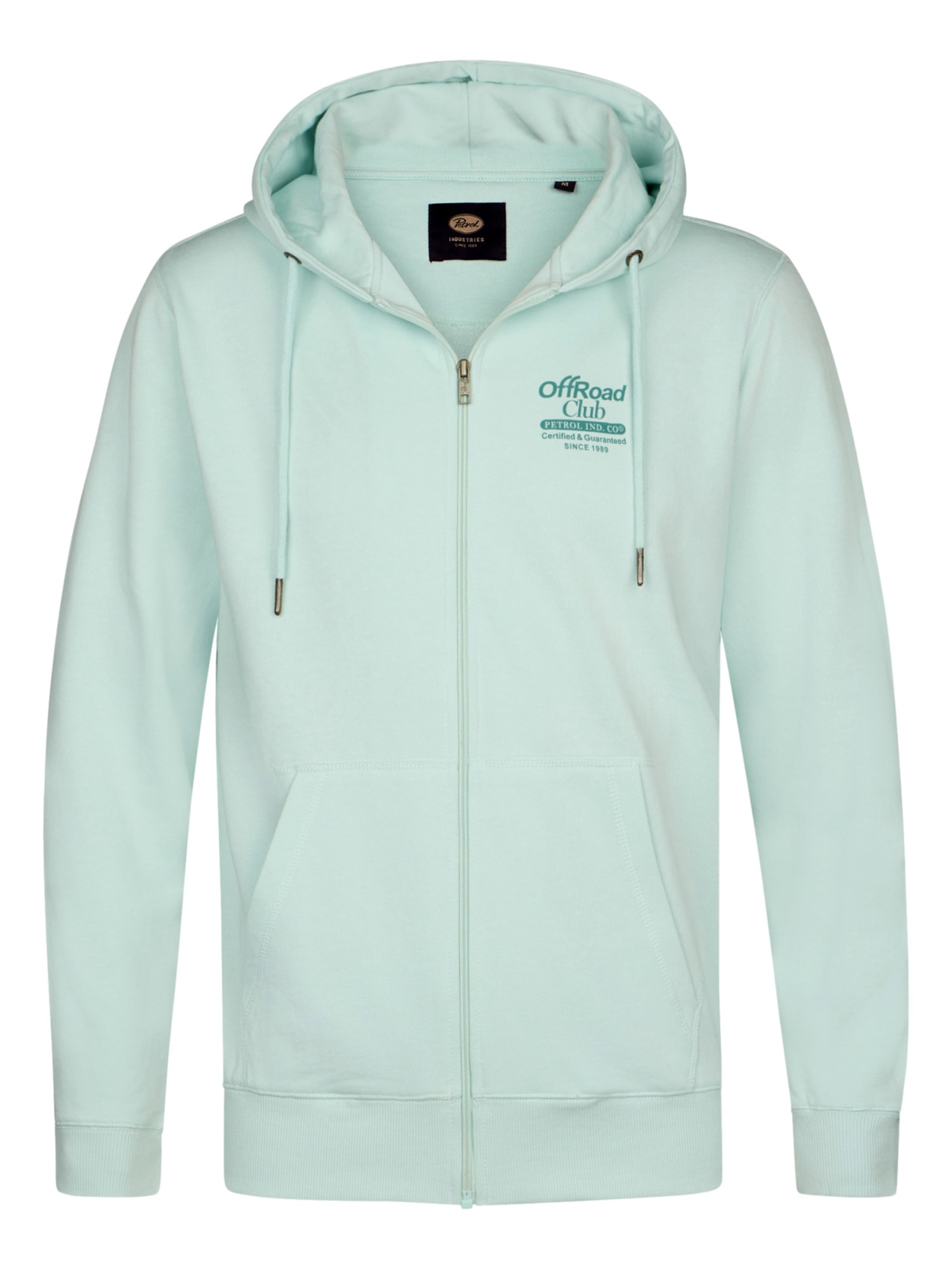 Petrol Industries Sweatvest in L in de kleur Mintgroen, Productweergave