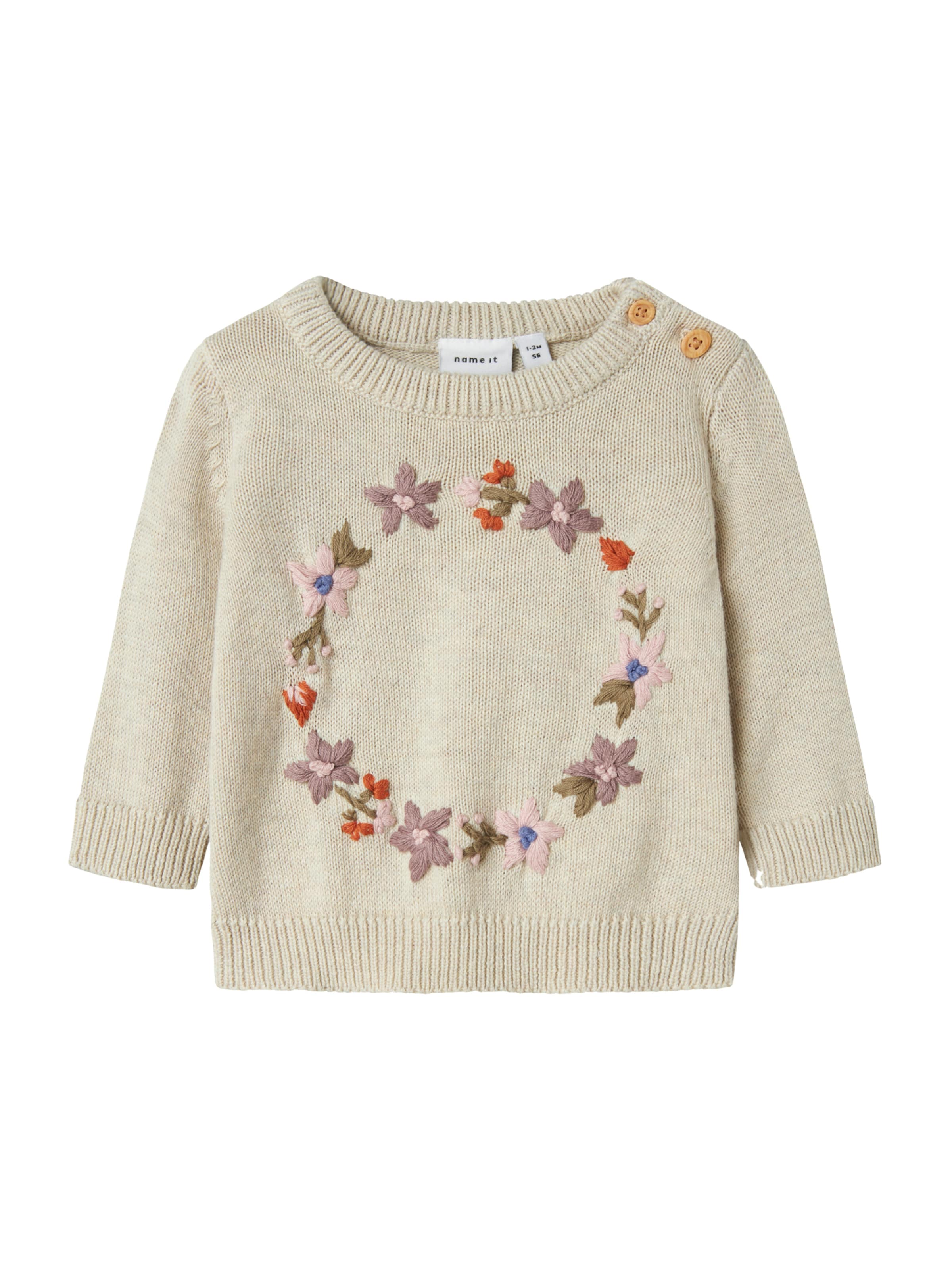 NAME IT Sweter &#x27;NBFOPAIR&#x27; w kolorze beżowy: przód